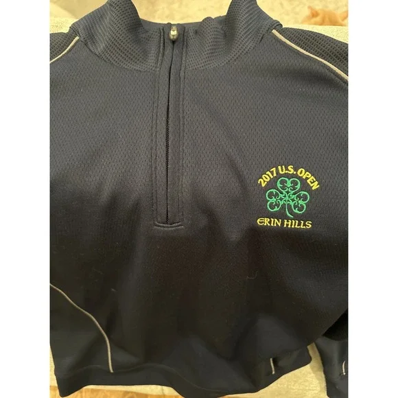 !! SOLD !! US Open Erin Hills 2017 Navy Cutter & Buck Golf Pullover Men's L - Picture 6 of 9